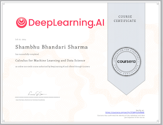 Calculus for ML Certificate